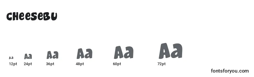 Cheesebu Font Sizes