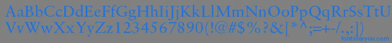 Sabonc Font – Blue Fonts on Gray Background
