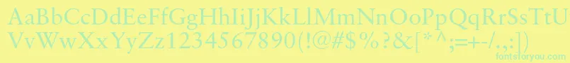 Sabonc Font – Green Fonts on Yellow Background