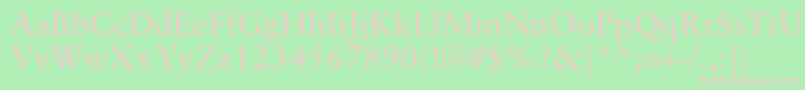 Sabonc Font – Pink Fonts on Green Background