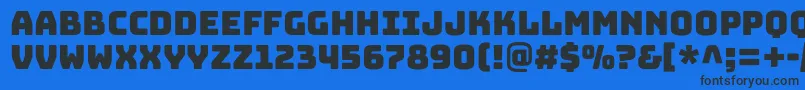 Шрифт BungeecolorRegularColrWindows – чёрные шрифты на синем фоне