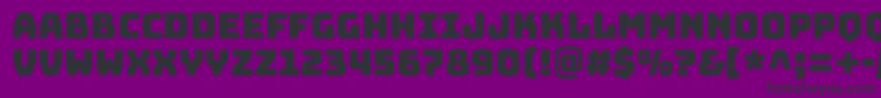 BungeecolorRegularColrWindows-fontti – mustat fontit violetilla taustalla
