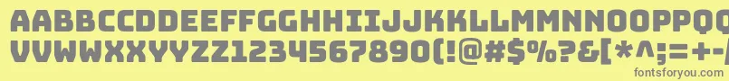 BungeecolorRegularColrWindows Font – Gray Fonts on Yellow Background