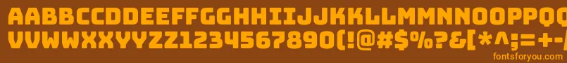 BungeecolorRegularColrWindows Font – Orange Fonts on Brown Background