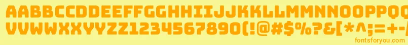 BungeecolorRegularColrWindows Font – Orange Fonts on Yellow Background