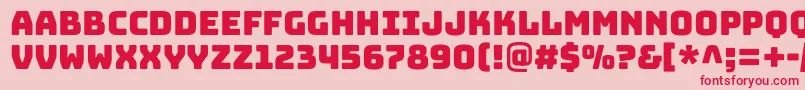 BungeecolorRegularColrWindows Font – Red Fonts on Pink Background