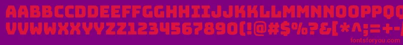 BungeecolorRegularColrWindows Font – Red Fonts on Purple Background