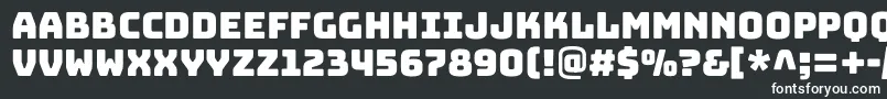 BungeecolorRegularColrWindows-fontti – valkoiset fontit mustalla taustalla