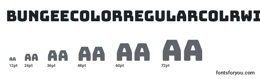 Größen der Schriftart BungeecolorRegularColrWindows