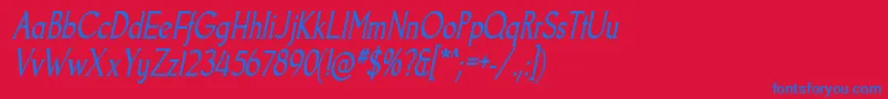 GoodfishRgIt Font – Blue Fonts on Red Background