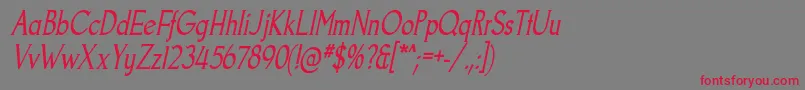 GoodfishRgIt Font – Red Fonts on Gray Background