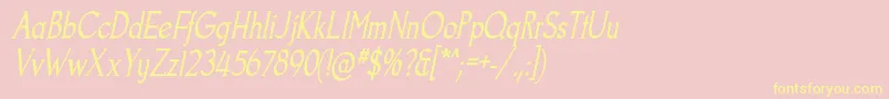 GoodfishRgIt Font – Yellow Fonts on Pink Background