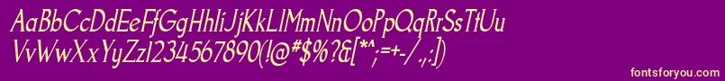 GoodfishRgIt Font – Yellow Fonts on Purple Background
