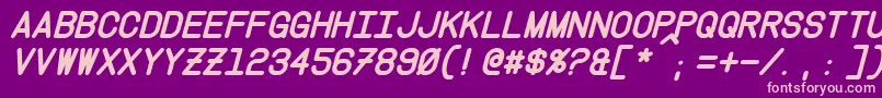 InstructionBoldItalic Font – Pink Fonts on Purple Background