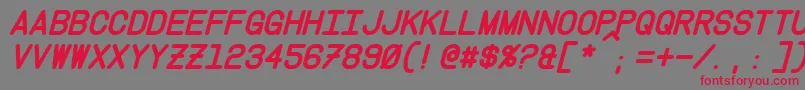More about InstructionBoldItalic Font InstructionBoldItalic Font – Red Fonts on Gray Background