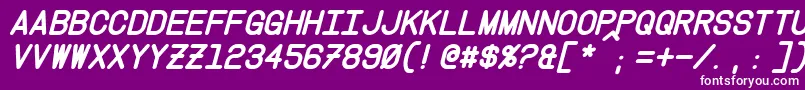 フォントInstructionBoldItalic – 紫の背景に白い文字