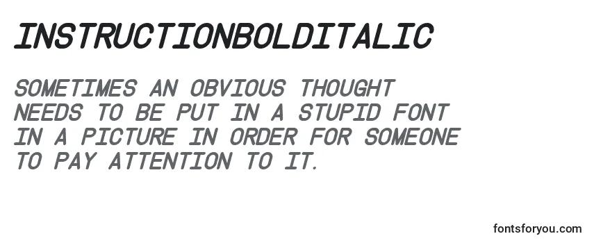 Шрифт InstructionBoldItalic