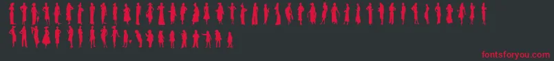 Sewingpatterns2 Font – Red Fonts on Black Background