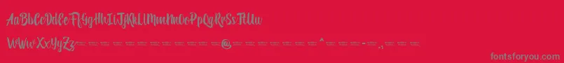 Reybro Font – Gray Fonts on Red Background