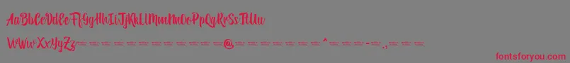 Reybro Font – Red Fonts on Gray Background