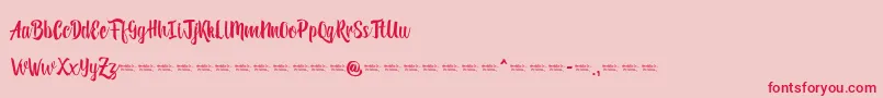 Reybro Font – Red Fonts on Pink Background