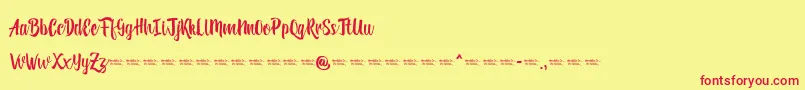 Шрифт Reybro – красные шрифты на жёлтом фоне