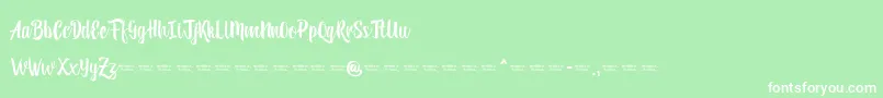 Reybro-Schriftart – Weiße Schriften auf grünem Hintergrund