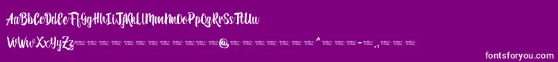 Reybro Font – White Fonts on Purple Background