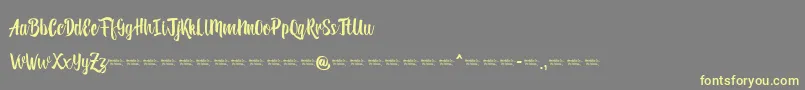 Reybro Font – Yellow Fonts on Gray Background