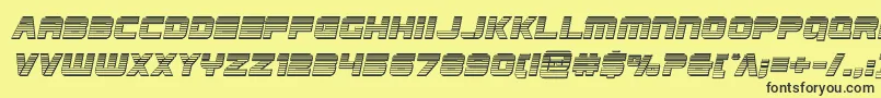 Edgeracerchromeital Font – Black Fonts on Yellow Background