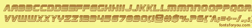 Edgeracerchromeital Font – Brown Fonts on Yellow Background