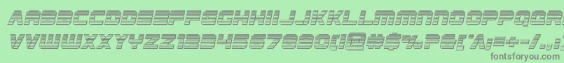 Edgeracerchromeital Font – Gray Fonts on Green Background