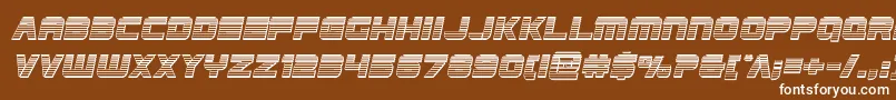 Edgeracerchromeital Font – White Fonts on Brown Background