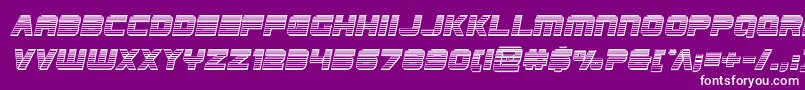 Edgeracerchromeital Font – White Fonts on Purple Background