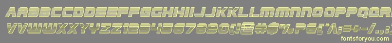 Edgeracerchromeital Font – Yellow Fonts on Gray Background