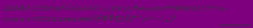Conjitrs-Schriftart – Schwarze Schriften auf violettem Hintergrund