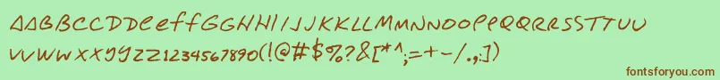 Conjitrs Font – Brown Fonts on Green Background