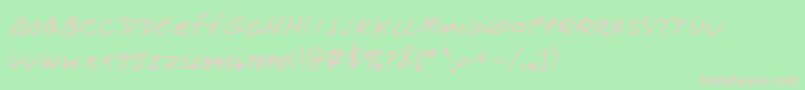 Conjitrs Font – Pink Fonts on Green Background