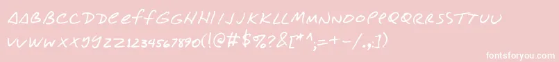 Conjitrs Font – White Fonts on Pink Background