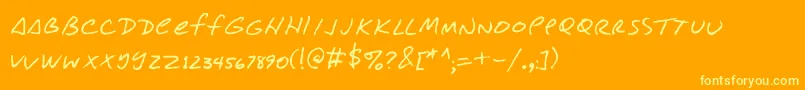 Conjitrs Font – Yellow Fonts on Orange Background