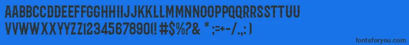 BarbaroPunta Font – Black Fonts on Blue Background