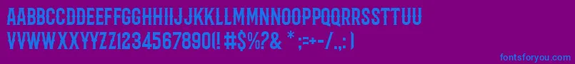 BarbaroPunta Font – Blue Fonts on Purple Background