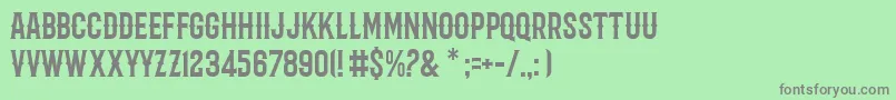 BarbaroPunta Font – Gray Fonts on Green Background