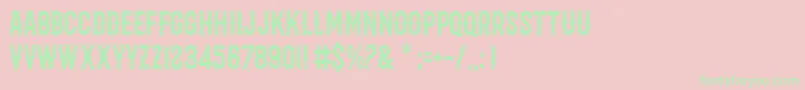 BarbaroPunta Font – Green Fonts on Pink Background