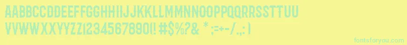 BarbaroPunta Font – Green Fonts on Yellow Background