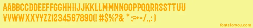 BarbaroPunta Font – Orange Fonts on Yellow Background