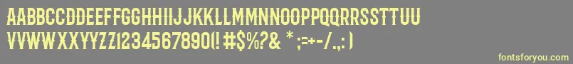 BarbaroPunta Font – Yellow Fonts on Gray Background