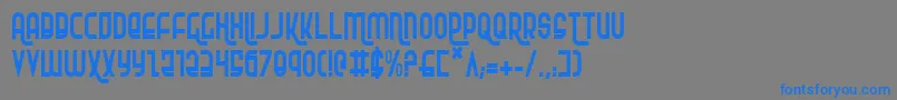 Czcionka RokikierCondensed – niebieskie czcionki na szarym tle