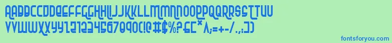Saiba mais sobre a fonte RokikierCondensed Fonte RokikierCondensed – fontes azuis em um fundo verde