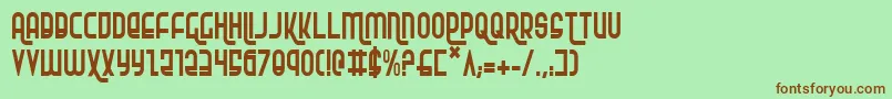 Шрифт RokikierCondensed – коричневые шрифты на зелёном фоне